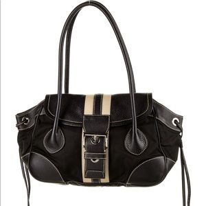 Prada Black Tessuto Bag - Black Nylon with Leather Straps
